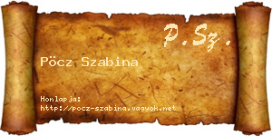 Pöcz Szabina névjegykártya