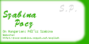 szabina pocz business card